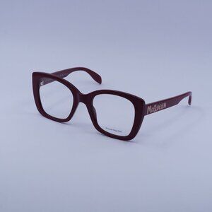 Alexander McQueen AM0351O 003 Eyeglasses Red 52mm Square Frame